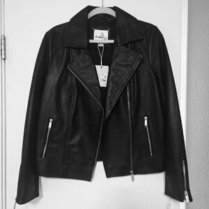 Sam Edelman Black Leather Moto Jacket